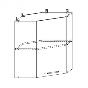 Монако ВПУ 600 шкаф верхний угловой в Нерюнгри - neryngi.mebelnovo.ru | фото