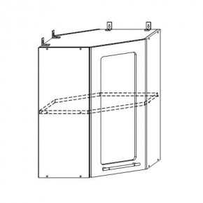 Монако ВПУС 550 шкаф верхний угловой в Нерюнгри - neryngi.mebelnovo.ru | фото