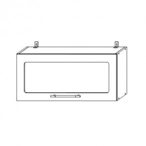 Опера ВПГС 800 шкаф верхний горизонтальный со стеклом в Нерюнгри - neryngi.mebelnovo.ru | фото