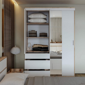 Шкаф-купе Брауни 1.5м в Нерюнгри - neryngi.mebelnovo.ru | фото