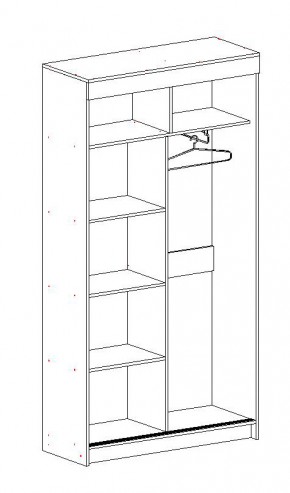 Шкаф-купе двустворчатый Грета 2/58 в Нерюнгри - neryngi.mebelnovo.ru | фото